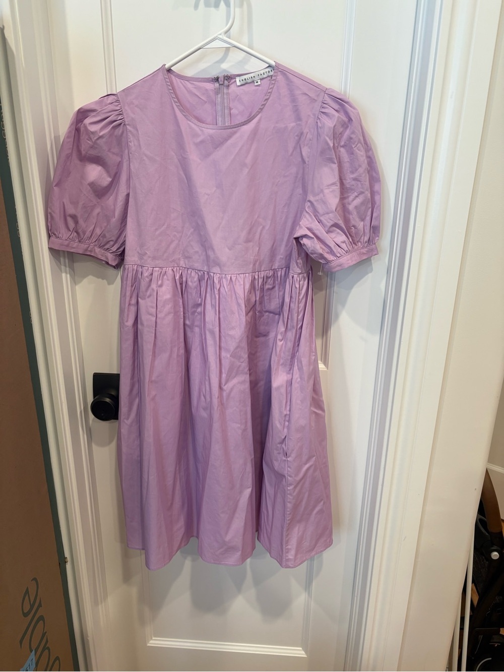 English Factory Puff Shoulder Babydoll Dress